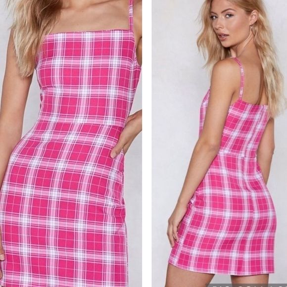Nasty Gal Dresses & Skirts - NASTY Gal Check It Out plaid mini dress NWT